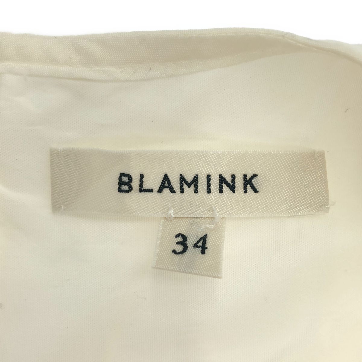 BLAMINK ブラミンク P C/SI CN B/ZIP LSL コットンシルクブラウス