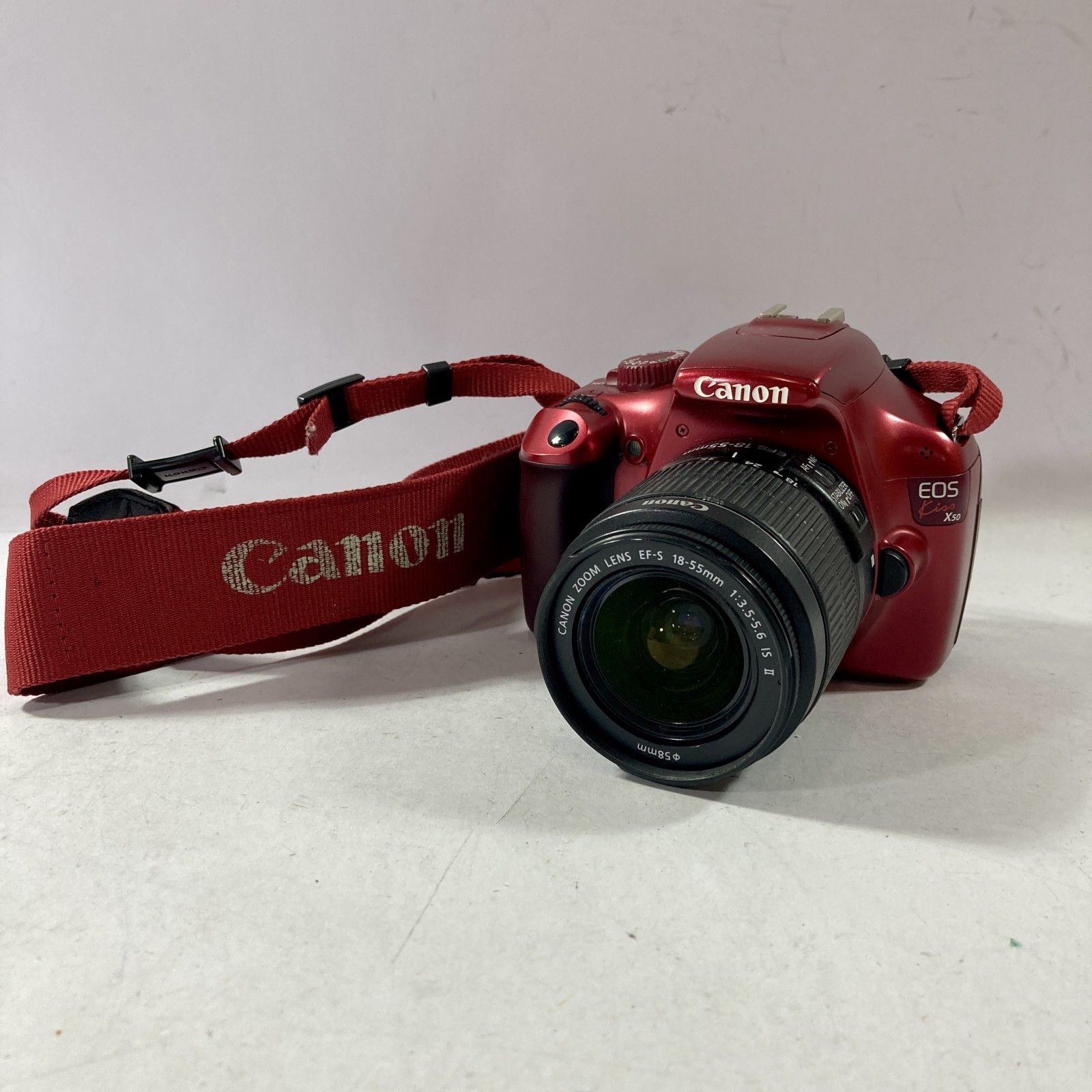☆ Canon キャノン デジタル 一眼レフ カメラ EOS Kiss X50 レッド
