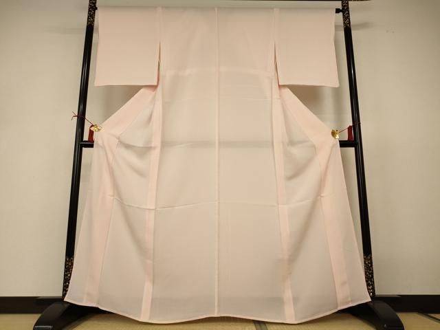 平和屋着物＊夏物　色無地　絽　洗柿色　正絹　逸品　AABI9999jd