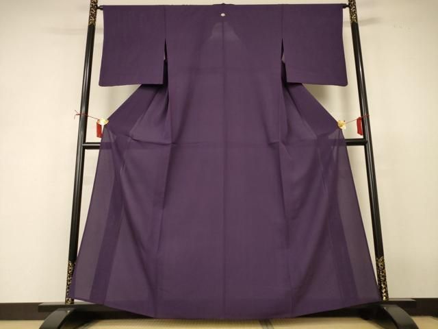 平和屋着物*夏物 色無地 絽 似せ紫色 正絹 逸品 AABJ2406jd