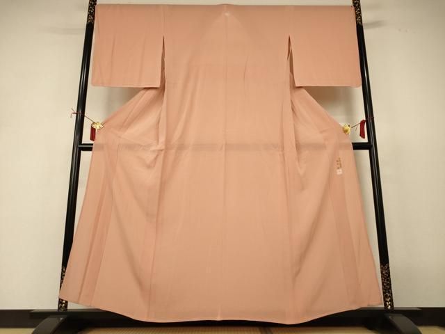 平和屋着物＊夏物　本加賀友禅作家　梶山伸　色無地　絽縮緬　洒落柿色　正絹　逸品　AABJ2408jd 25,844円