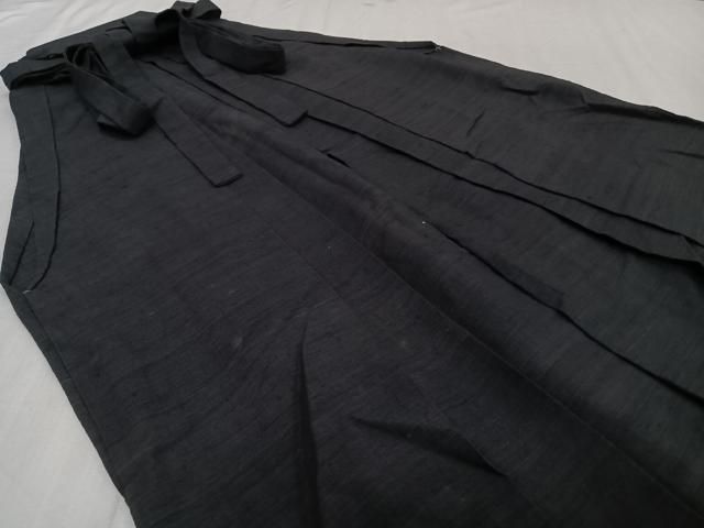 平和屋着物*夏物 男性 馬乗り袴 紬地 褐色 正絹 逸品 CABH5212xi