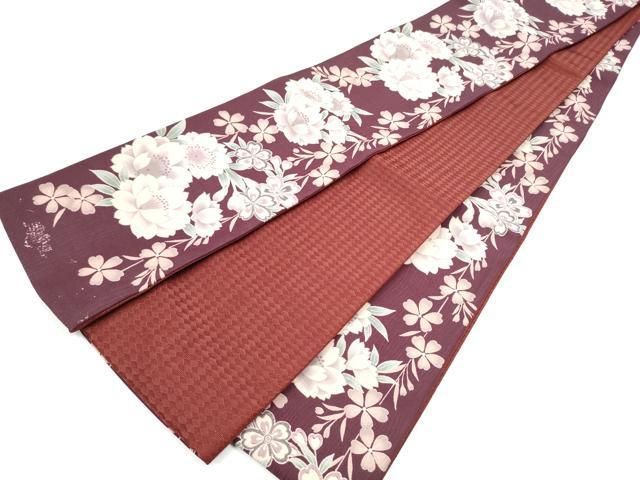 平和屋着物●両面　半幅帯　舞桜文　CABG6326hy