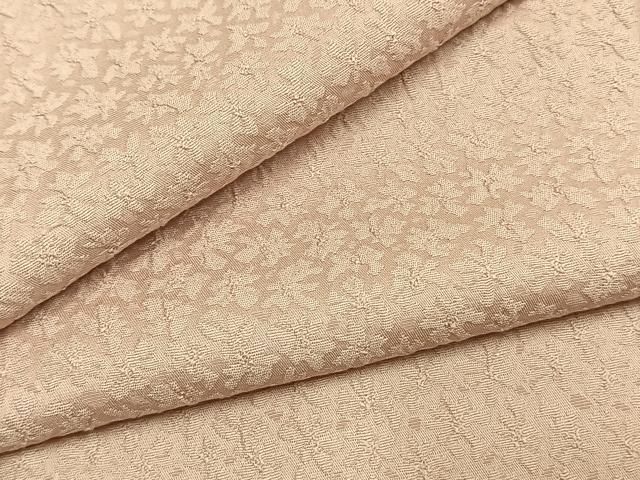 平和屋着物●上質な色無地　花尽くし地紋　洗柿色　正絹　逸品　未使用　AABI1926fy