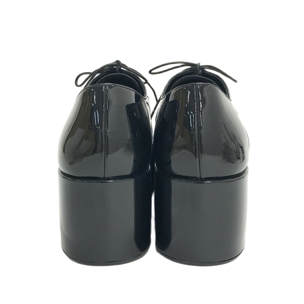 PRADA プラダ エナメル 厚底シューズ ブラック系 37 1/2 レディース