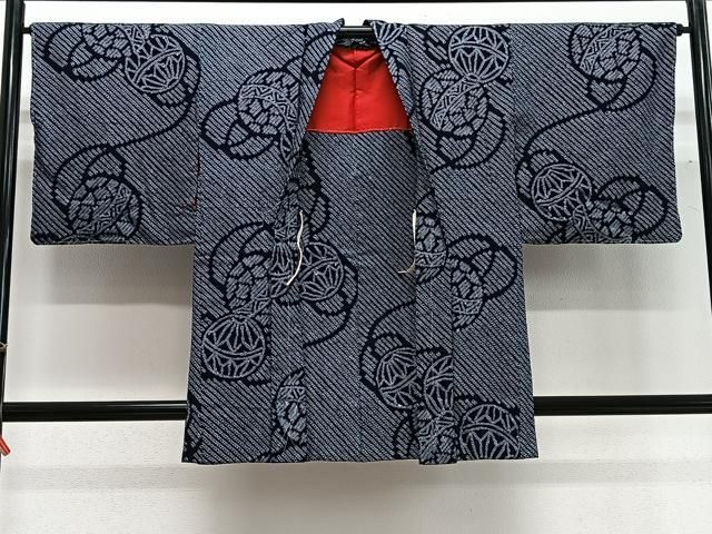平和屋着物∞有松鳴海絞り　羽織　毬花文　綿　逸品　未使用　CABG3796ua