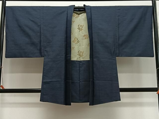 平和屋着物＃男性　羽織　本場大島紬　80亀甲　総詰め　正絹　逸品　CABG3814ua