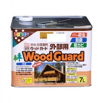 アサヒペン 木部塗料 油性ウッドガード外部用 7L パイン 15 ツヤ消し 防カビ 防虫防腐
