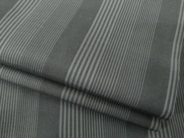 平和屋着物●上質な紬　縞　正絹　逸品　AABI7926ck