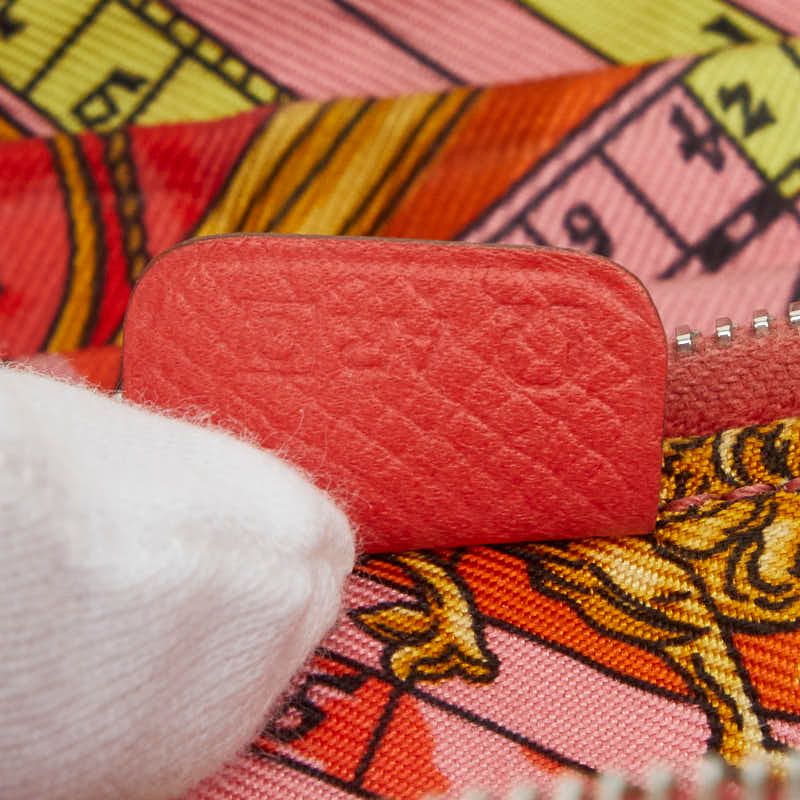 HERMES エルメス アザップ シルクイン　ヴォーエブソン　長財布　赤 エルメス アザップロング シルクイン ラウンドファスナー 長財布
