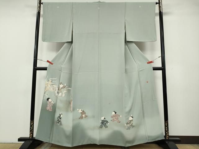 平和屋着物●十日町友禅作家　関口遼一　色留袖　童子遊び　暈し染め　金彩　正絹　逸品　CABG5416ut