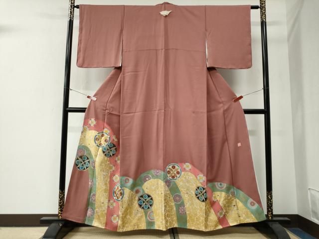 平和屋着物●京の名門　じゅらく謹製　色留袖　駒刺繍　吉祥丸文　金彩　正絹　逸品　未使用　CABG0331yc
