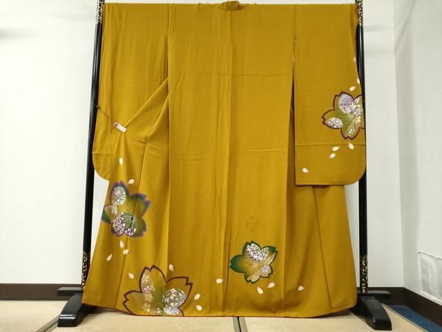 平和屋着物●豪華振袖　毬舞桜文　金銀彩　正絹　逸品　CABG0209yc
