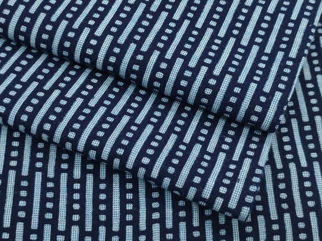 平和屋着物∴夏物　男性　浴衣　幾何学文様　綿　逸品　CABG7226rv