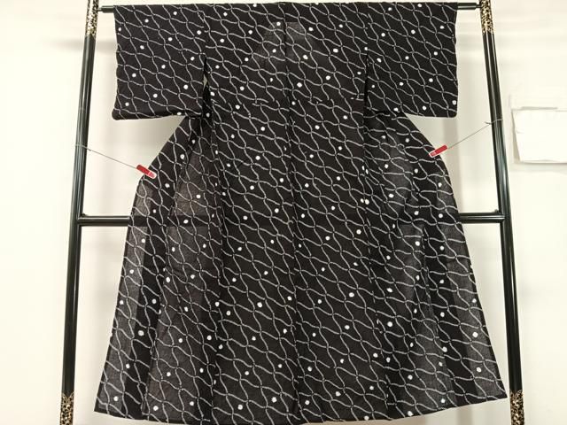 平和屋着物∴夏物　浴衣　有松鳴海絞り　網目あられ文　綿　逸品　CABG7607vp