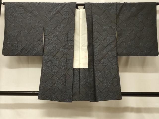 平和屋着物＃本場大島紬　羽織　花菱文　正絹　逸品　CABF8973in