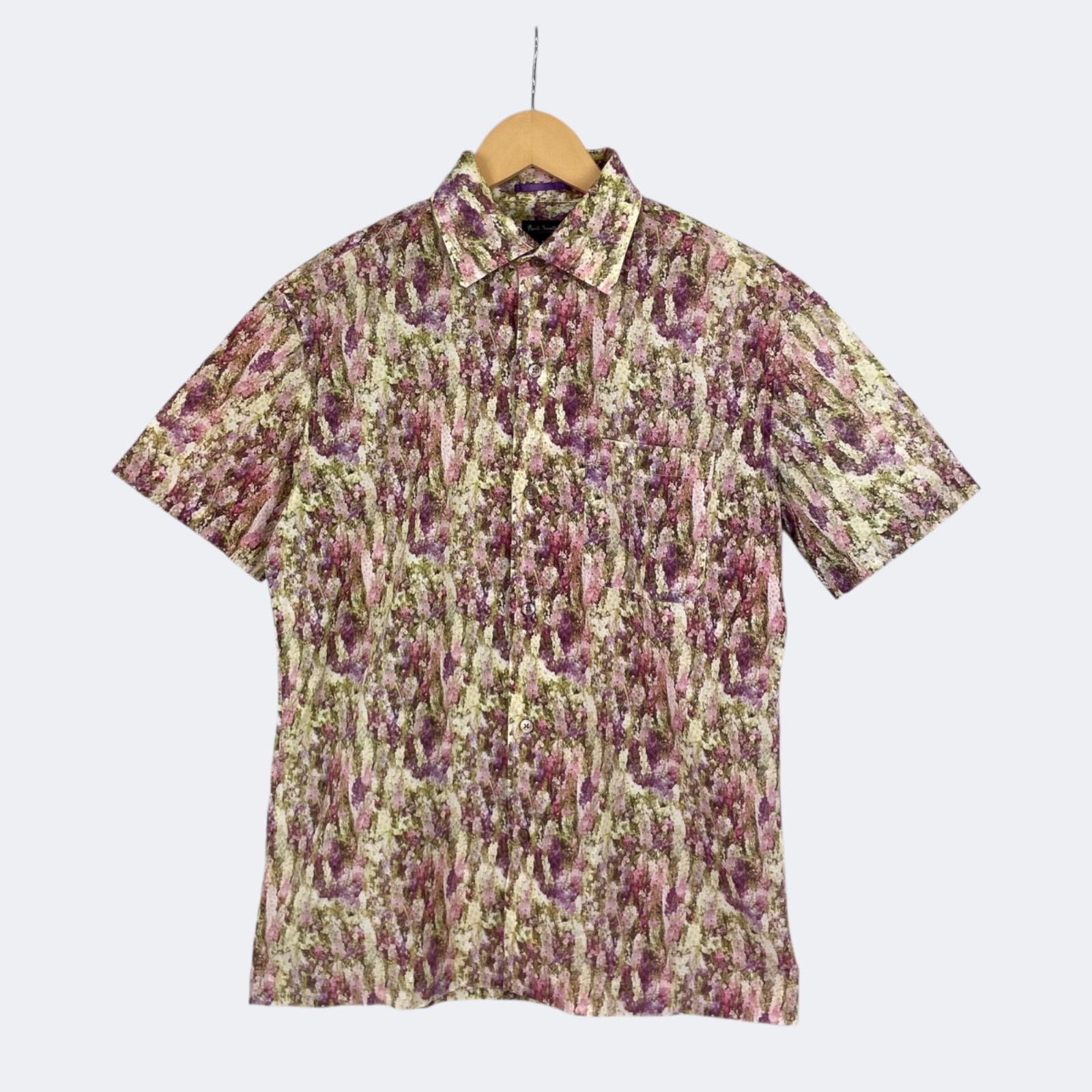 【美品】Paul Smith 半袖シャツ Lサイズ メンズ 花柄 マルチカラー Paul Smith COLLECTION マルチカラー 半袖 シャツ ポール・スミス