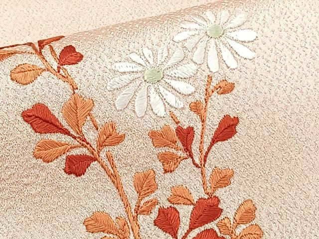 平和屋着物□訪問着 絞り 刺繍 扇草花文 正絹 逸品 CABH5385xi - メルカリ