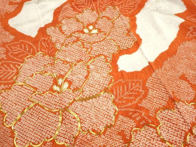 豪華振袖 駒刺繍 絞り 草花紋 正絹 逸品 平和屋着物□豪華振袖 駒刺繍 絞り 草花文 正絹 逸品 DABG4668qa