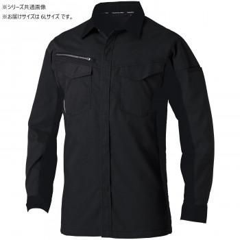 桑和 3478-02 長袖シャツ 6Lサイズ ブラック(4)