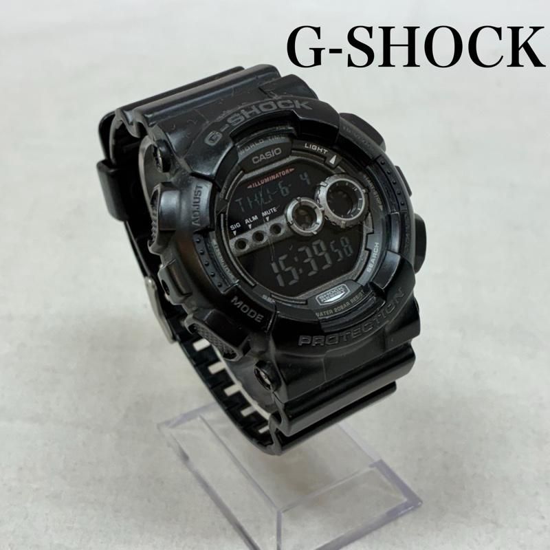 ジーショック GD-100-1BJF ラバー デジタル クォーツ LEDバックライト