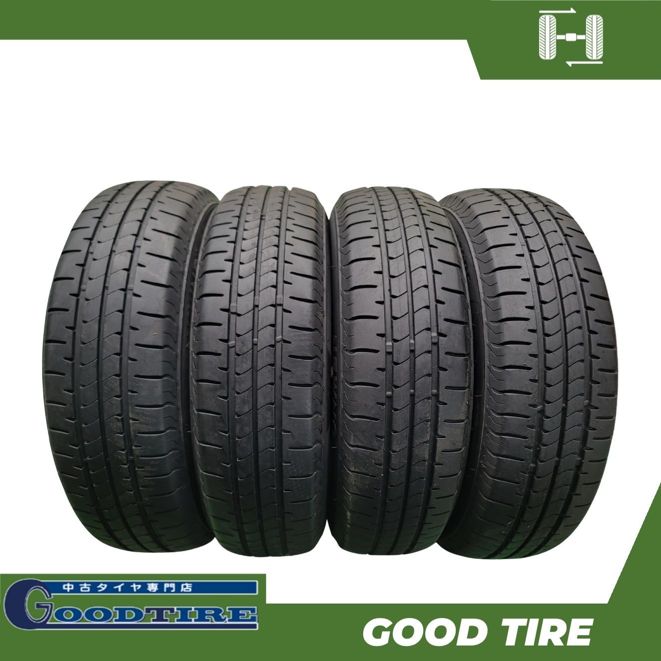 165/70R14 ブリヂストン NEWNO 2023年製 4本 夏用 8分山 中古タイヤ タイヤ ヴィッツ アクア マーチ（7679）