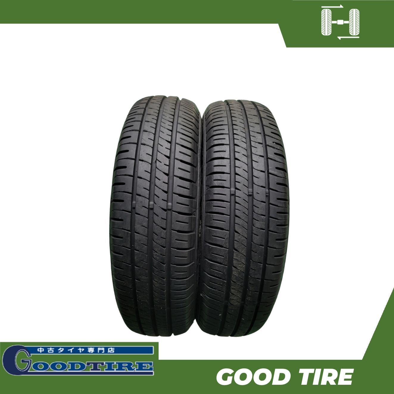 165/70R14 8分山 ダンロップ ENASAVE EC204 2022年製 夏用 2本セット