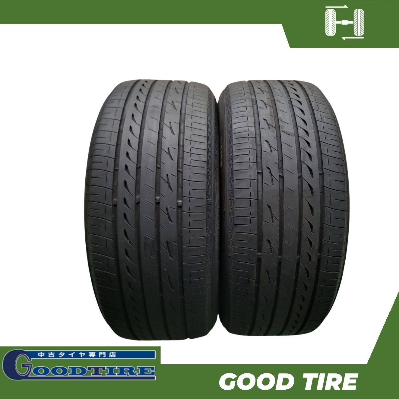 225/50R18 ブリヂストン REGNO GR-XⅡ 2024年製 夏用 2本セット 7.5分山 中古タイヤ タイヤ CH-R エスティマ（7687）