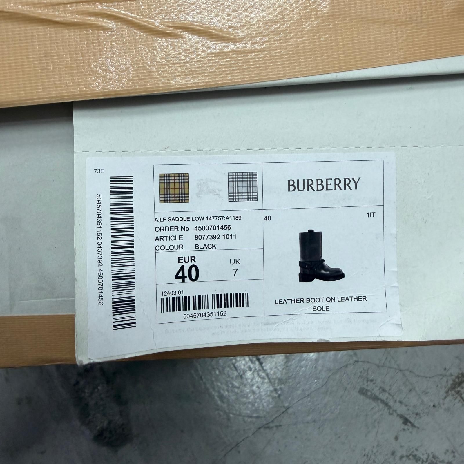 参考上代231000円 BURBERRY サドルローブーツ ブーツ バーバリー