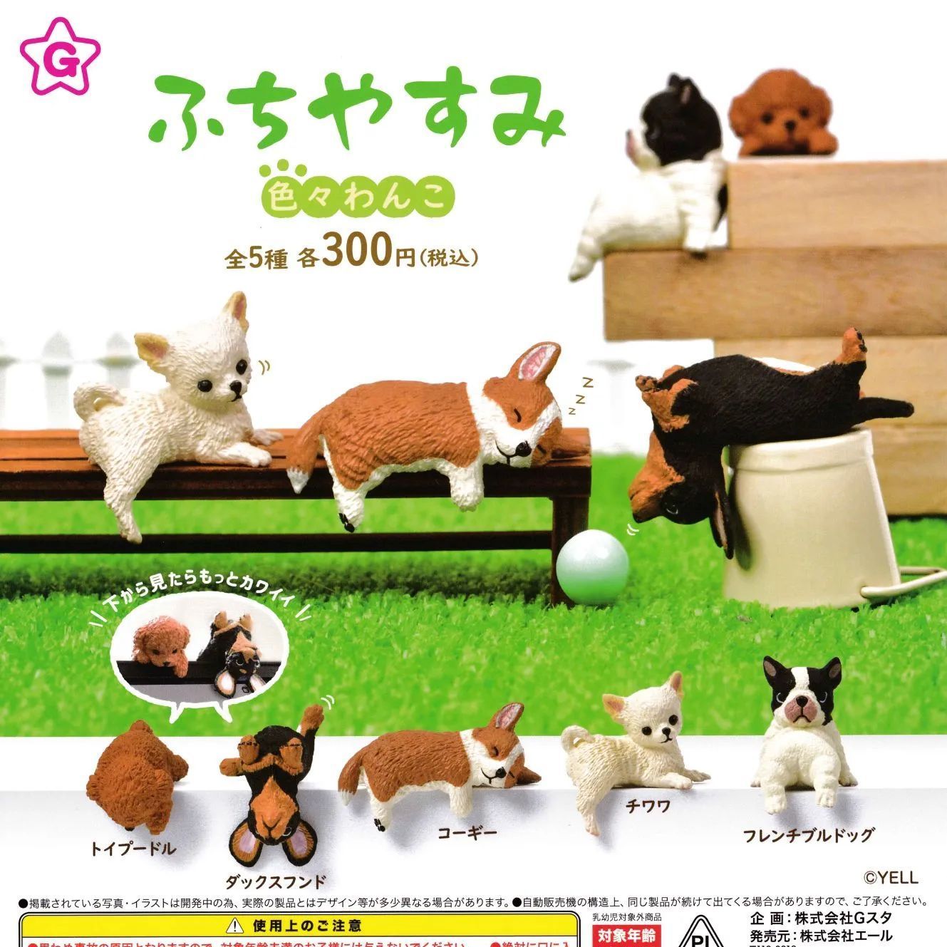 ふちやすみ 色々わんこ 【全5種 コンプリート セット】 ｜ フルコンプ