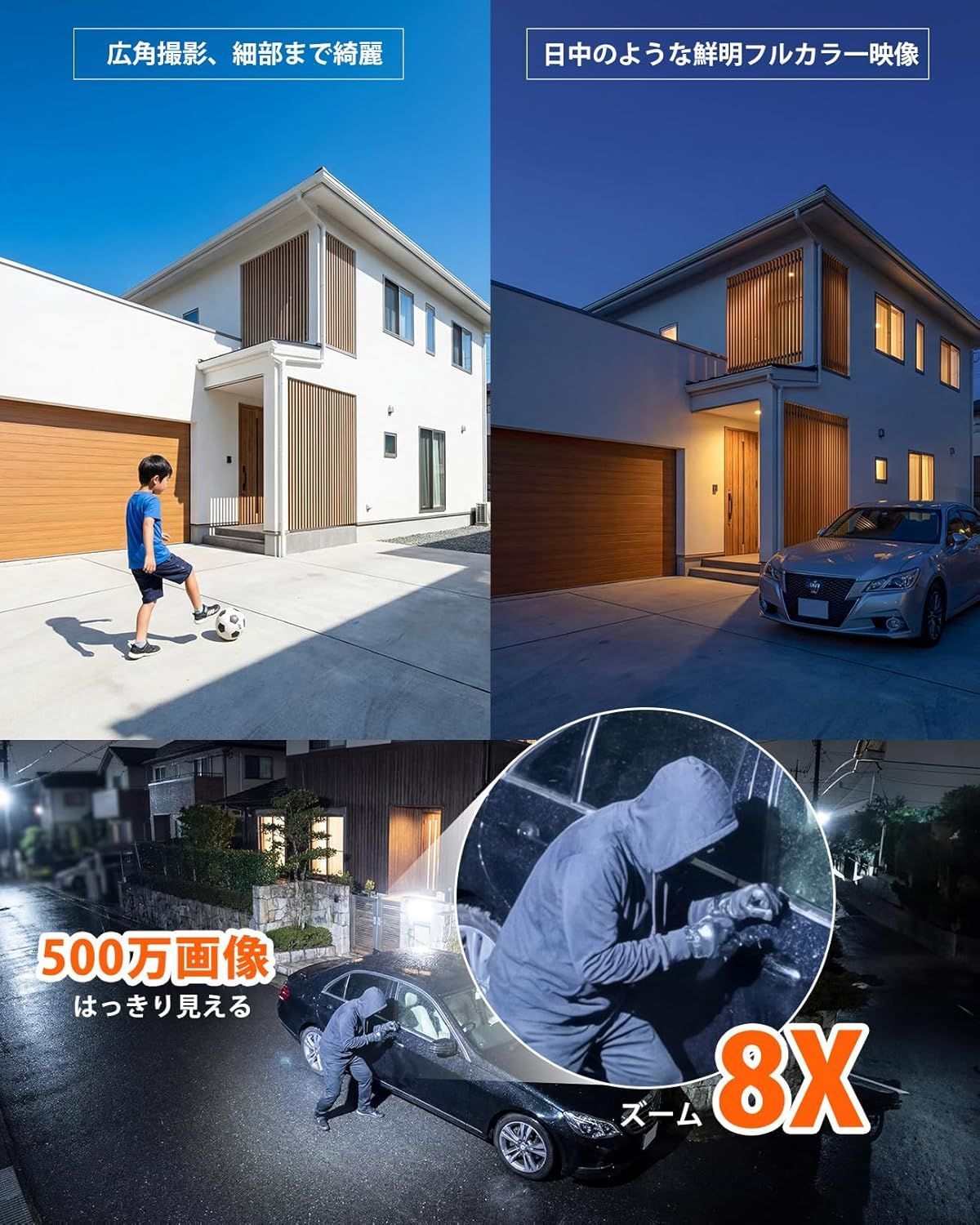 【5MP・360°首振り自動追尾】防犯カメラ 屋外 ワイヤレス YESKAMOO 12インチ一体型IPS防犯モニターとカメラ4台セット 10台まで増設 AI人物検知 フルカラー(500万画素無線防犯カメラ4台+12インチ防犯モニター付き録画機+内蔵式HDD) 【5MP・360°首振り自動追尾】防犯カメラ 屋外 ワイヤレス YESKAMOO 12インチ一体型IPS防犯モニターとカメラ4台セット 10台まで増設 AI人物検知 フルカラー(500万画素無線防犯カメラ4台+12インチ防犯モニター付き録画機+内蔵式HDD)