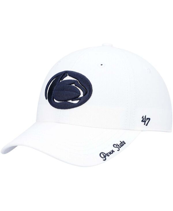 47 ブランド レディース アクセサリー 帽子 ロゴ 47 Brand Womens White Penn State Nittany Lions Miata Clean Up Logo Adjustable Hat White ホワイト