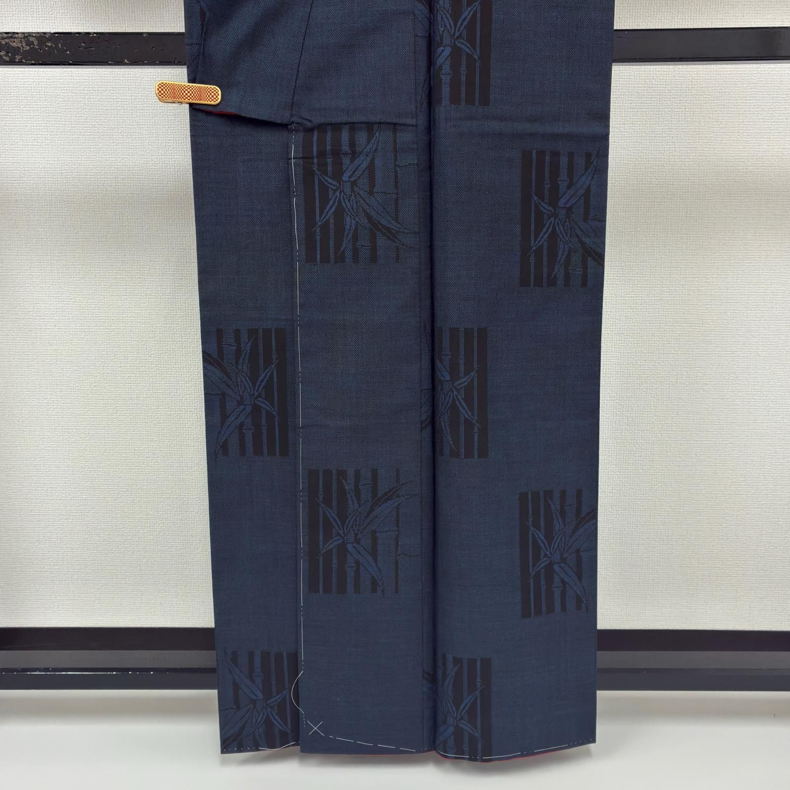 本場大島紬 正絹 泥藍染め 一元式 素敵な絣 袷 着物 MK-9354 - メルカリ