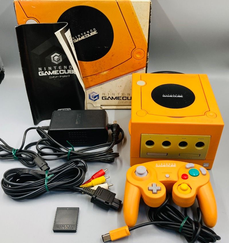 【すぐ遊べる】【動作確認済み】【 箱/取説付き】【製造番号一致】Nintendo ゲームキューブ 本体 DOL-001 オレンジ 任天堂 ニンテンドー GameCube GC KL6