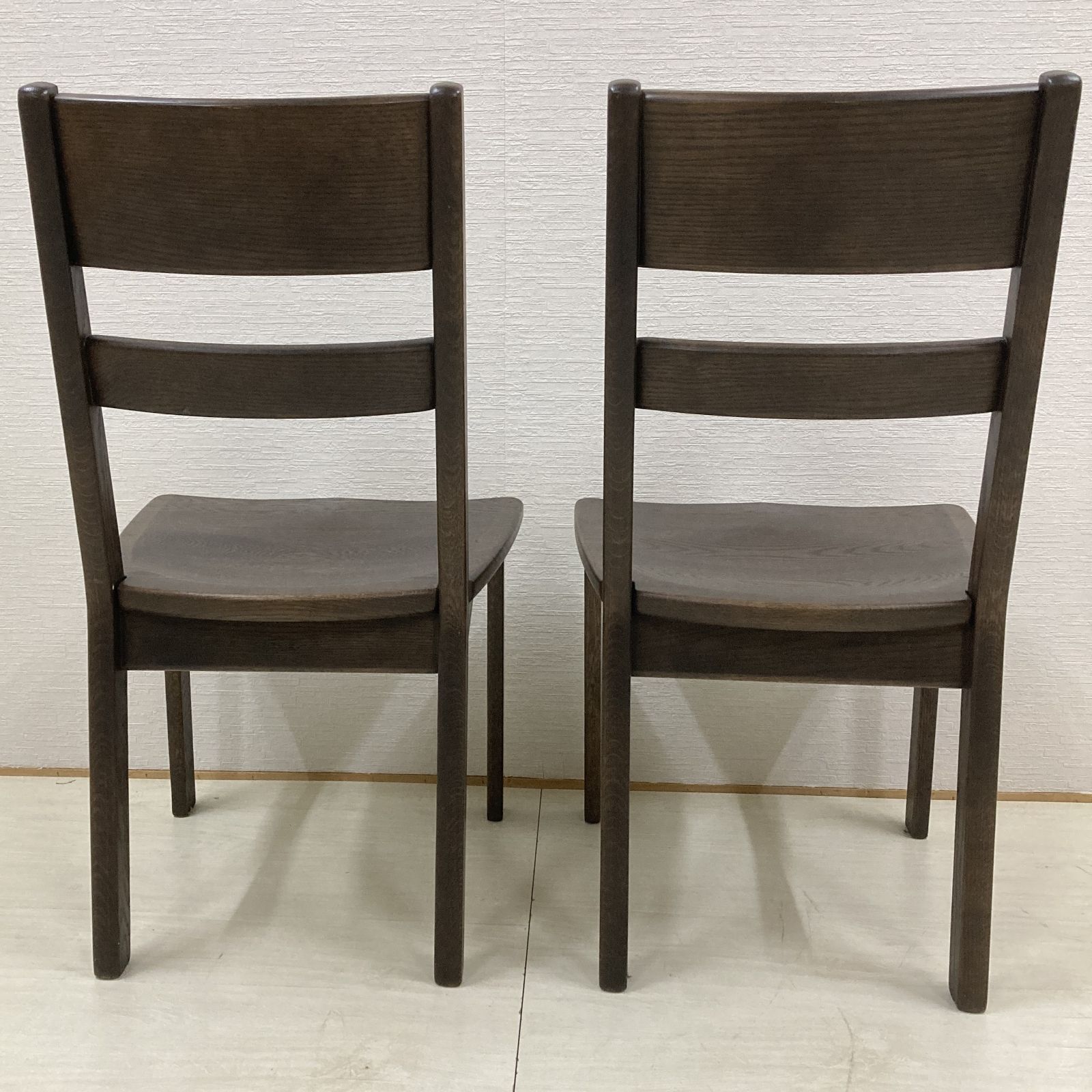 浜本工芸】オーク材 ダイニングチェア 椅子 2脚セット 天然木 - メルカリ