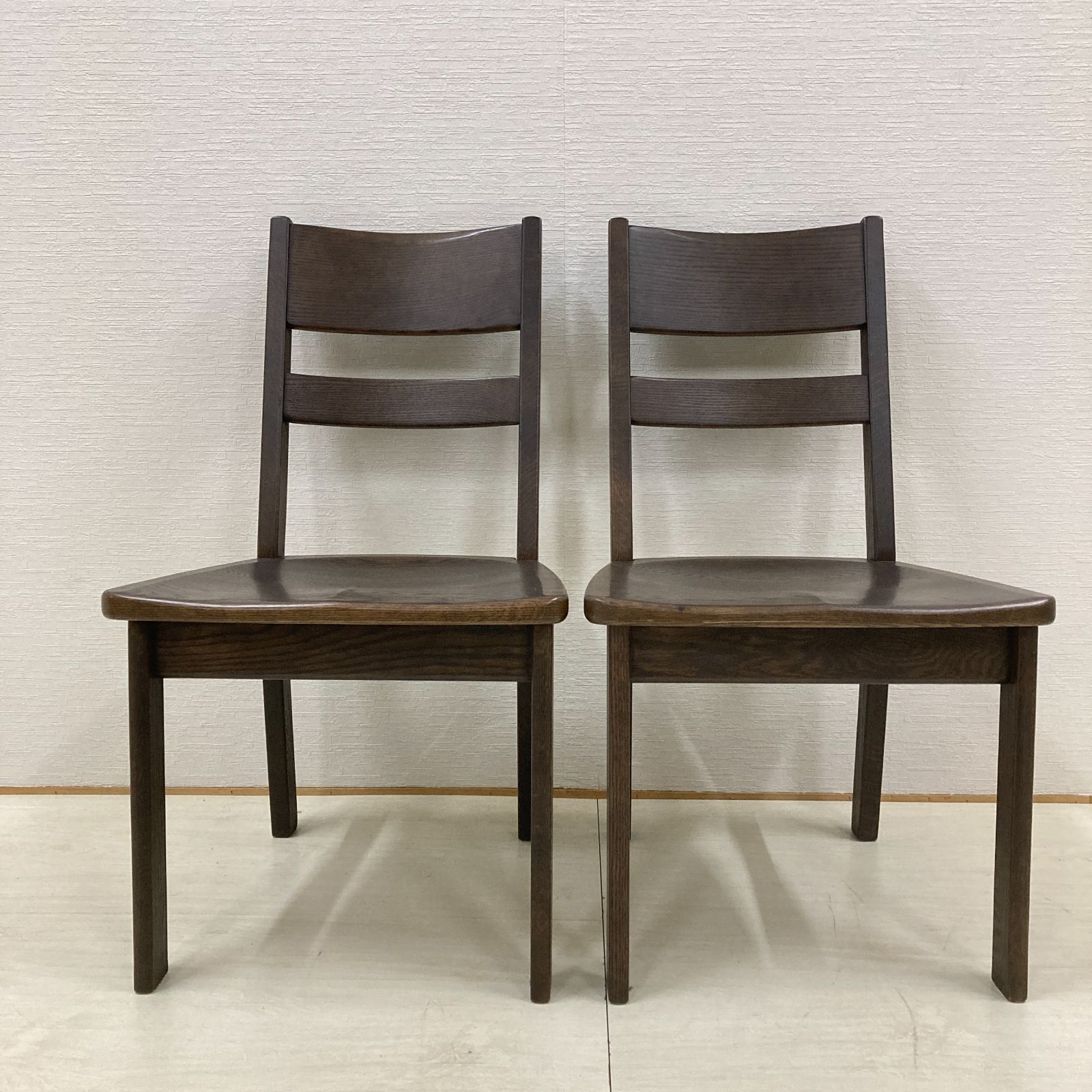 【浜本工芸】オーク材　ダイニングチェア　椅子　2脚セット　天然木　B 浜本工芸】オーク材 ダイニングチェア 椅子 2脚セット 天然木 - メルカリ