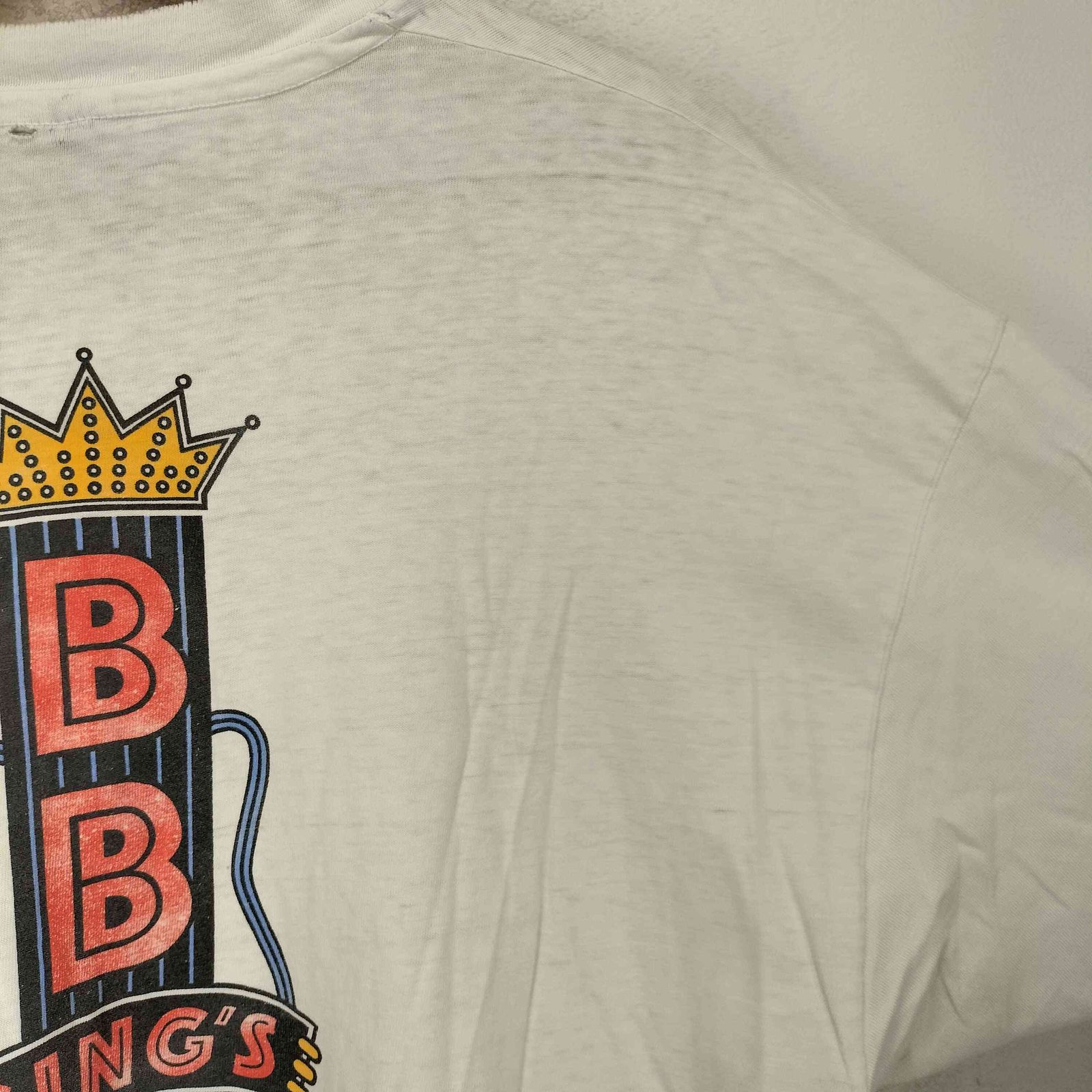 古着 90'S ヘインズ Hanes BB KING'S BLUES CLUB ヘインズ Hanes 90s- USA製 袖裾シングル BB KING'S BLUES CLUB 両面