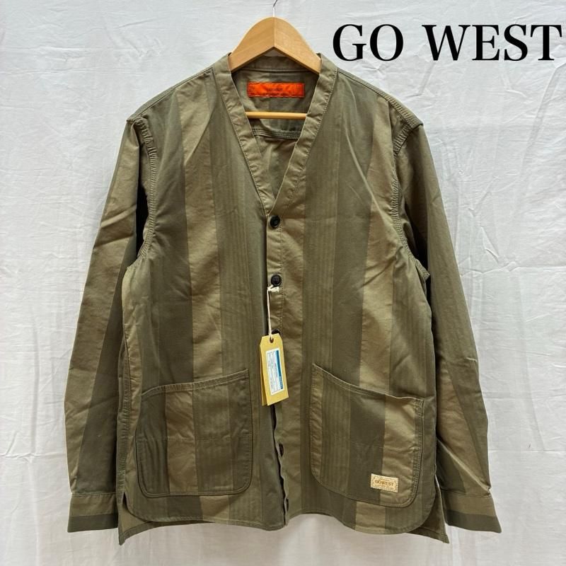ゴーウエスト マルチ ドビー ストライプ コンフォート カーディガン GWS3059MSC メンズ L ISItems【USED】【古着】【中古】50160731