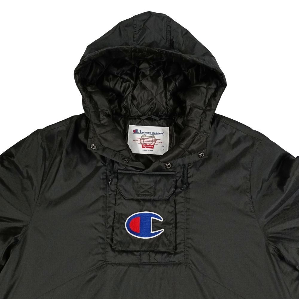 Supreme ジャンパー フード付き シュプリーム ブルゾン Ｌサイズ SUPREME シュプリーム × Champion 18SS Pullover Parka ナイロン プル