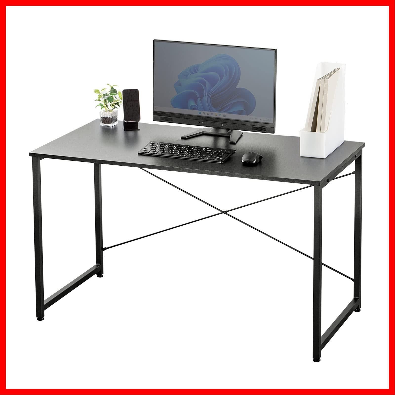 【人気商品】組立簡単 PCデスク ブラック 机 モニターアーム対応 幅120×奥行60cm 100-DESKF004BK3 パソコンデスク サンワダイレクト
