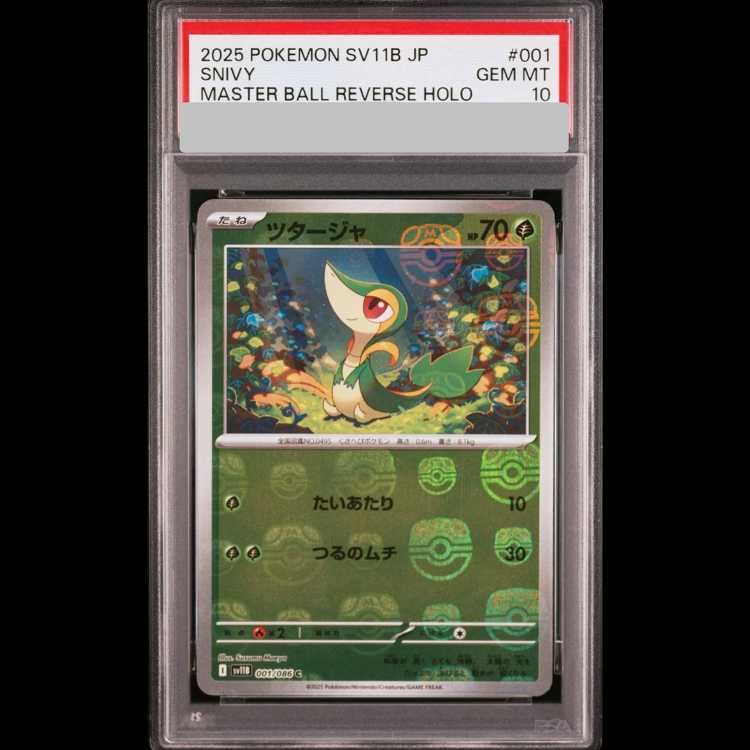 ​【PSA10 6枚セット】ツタージャ マスターボール 他 アートレア ポケカ PSA10】 ツタージャ (C/マスターボールミラー) {001/086} [SV11B