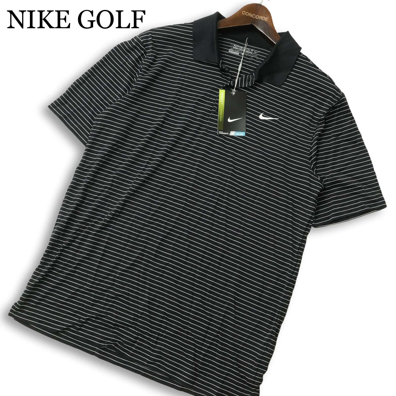 新品 未使用】 NIKE GOLF ナイキ ゴルフ 通年☆ 半袖 ボーダー ロゴ
