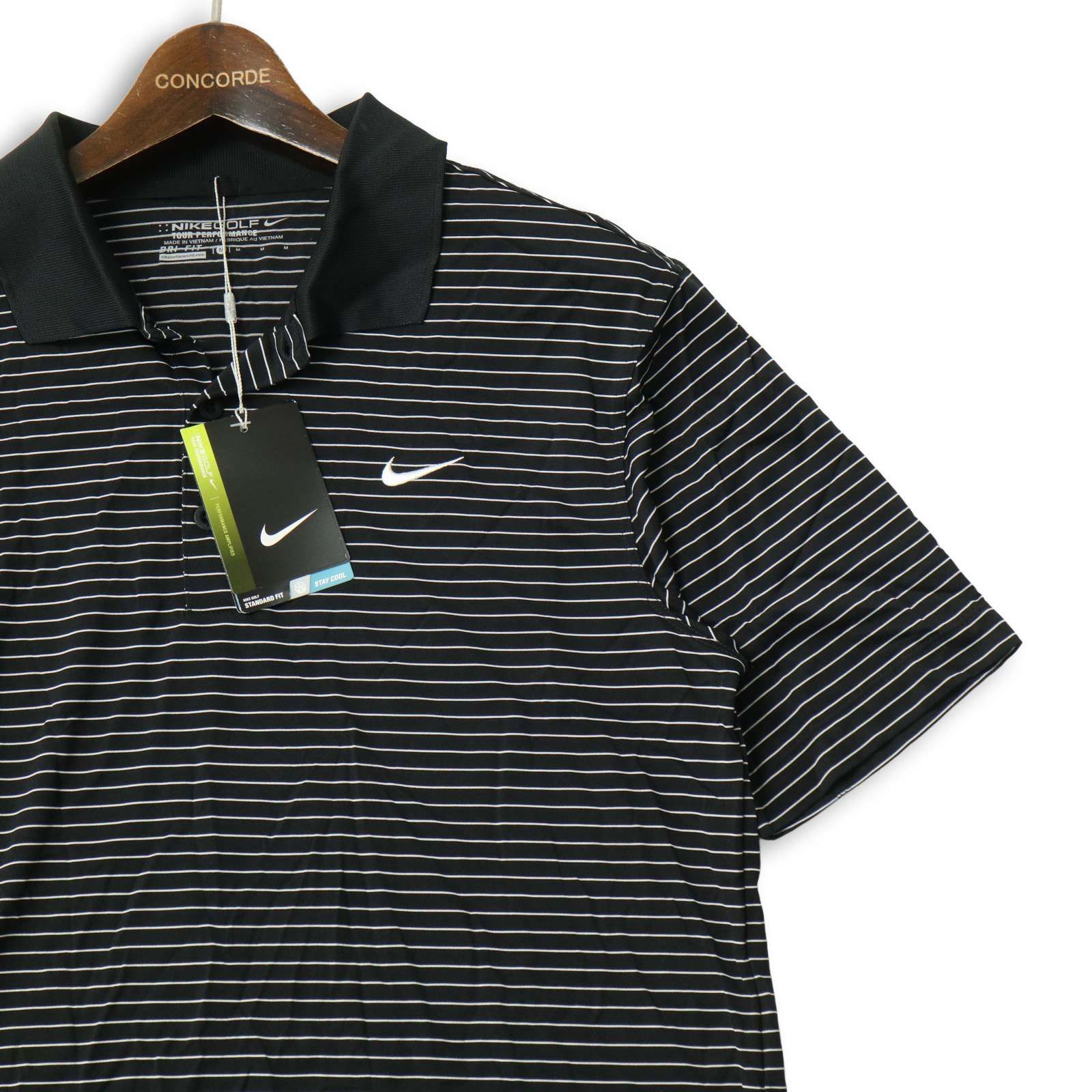 新品 未使用】 NIKE GOLF ナイキ ゴルフ 通年☆ 半袖 ボーダー ロゴ