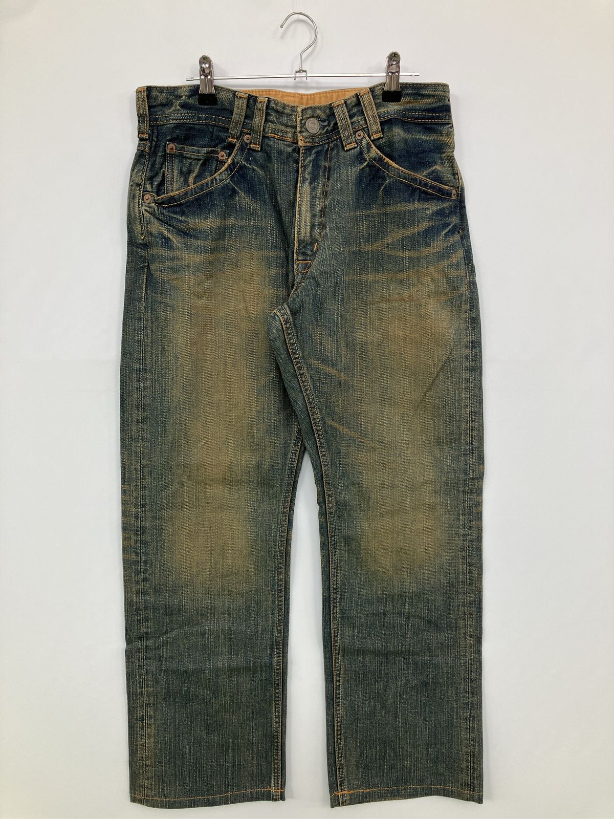 DENIM CRAFT デニムパンツ 31 ブルー フルレングス 無地 スタンダード 