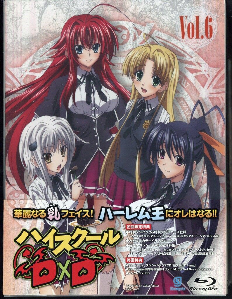 アニメBlu-ray ハイスクールD×D 初回全6巻 セット