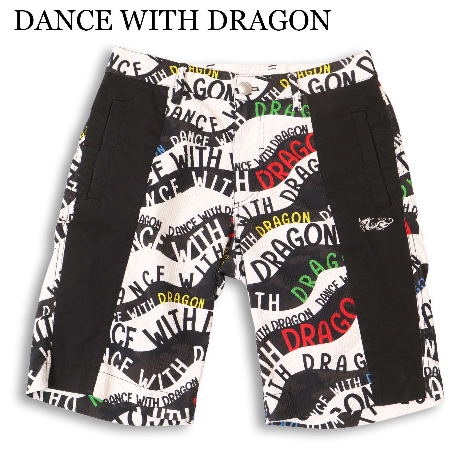 DANCE WITH DRAGON ダンスウィズドラゴン ゴルフ 春夏☆ ロゴ総柄 切替 