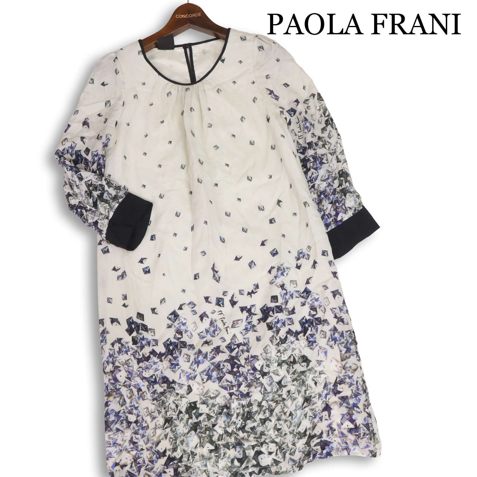 イタリア製☆ PAOLA FRANI パオラフラーニ 春夏☆ シルク100% 総柄