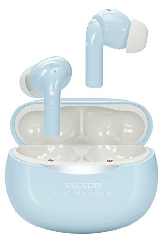 エレコム ワイヤレスイヤホン Bluetooth5.2 ノイズキャンセリング対応 AAC対応 軽量 完全ワイヤレス 耳せ
