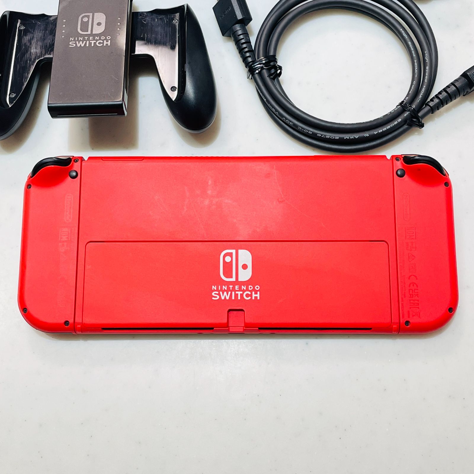 【動作品】ニンテンドー Switch レッド 赤 本体 Nintendo 任天堂 初期化済み 美品 2023年製 任天堂Switch 有機ELモデル マリオレッド