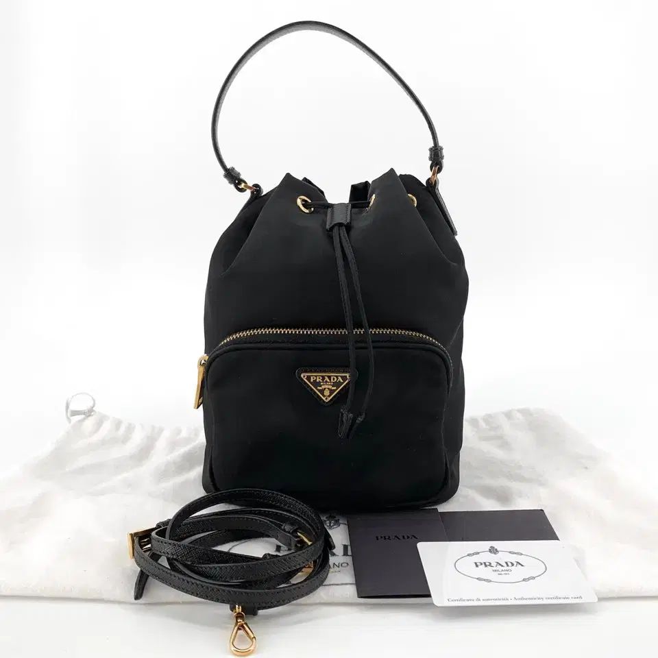 店舗購入 PRADA プラダ リナイロン ナイロン バケットバッグ クロスバッグ 1BH038